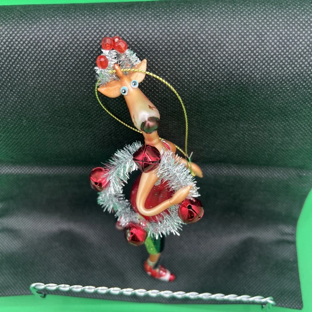 Christmas Elk Dancing Christmas Tree Ornament With Glitter Pants 6